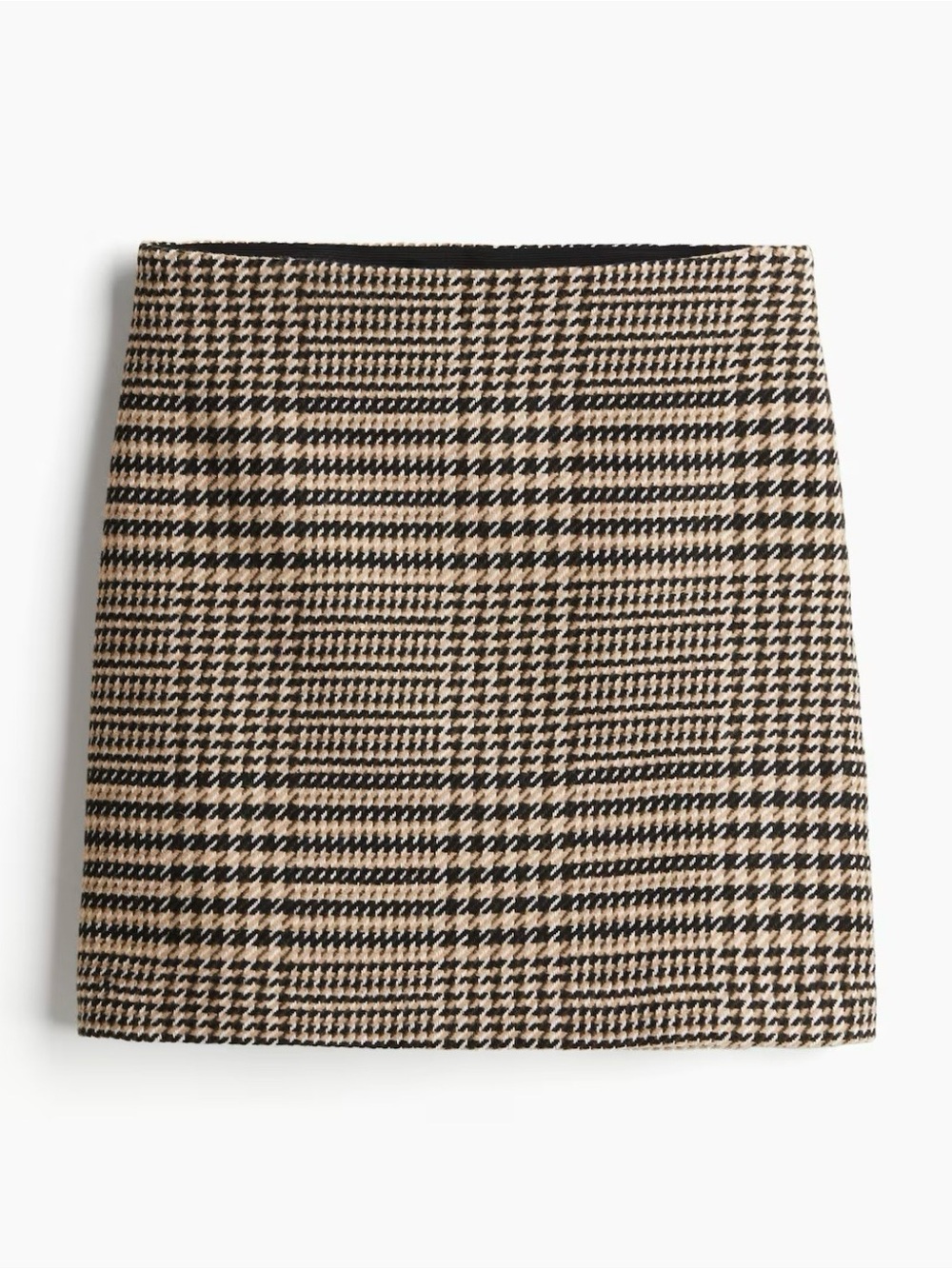 H&M Black & White Houndstooth Mini Skirt